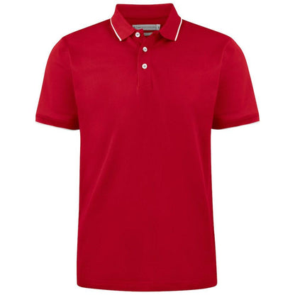 Red - Front - James Harvest Mens Greenville Regular Polo Shirt