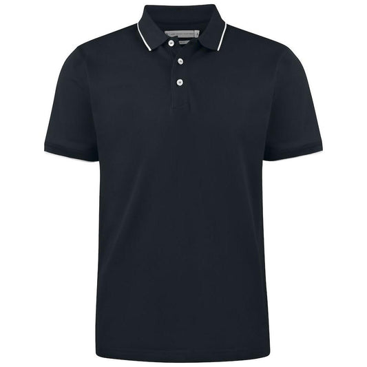 Black - Front - James Harvest Mens Greenville Regular Polo Shirt