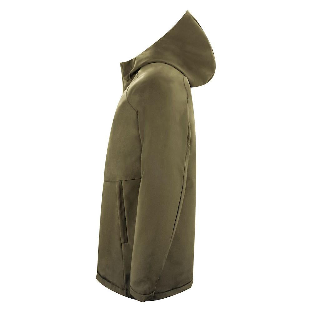 Moss Green - Side - James Harvest Mens Winchester Padded Jacket