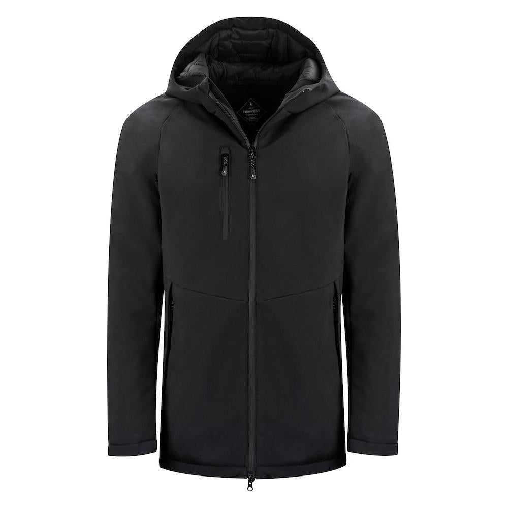 Black - Front - James Harvest Mens Winchester Padded Jacket