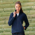 French Navy - Back - Russell Colours Ladies Full Zip Outdoor Fleece Jacket