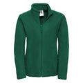 Bottle Green - Front - Russell Colours Ladies Full Zip Outdoor Fleece Jacket