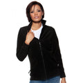 Black - Side - Russell Colours Ladies Full Zip Outdoor Fleece Jacket