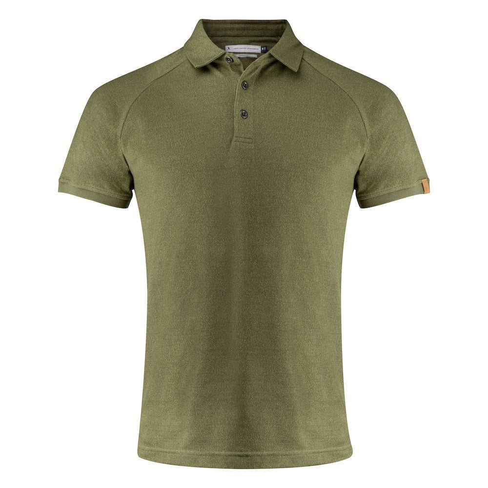 Moss Green - Front - James Harvest Mens Brookings Modern Polo Shirt