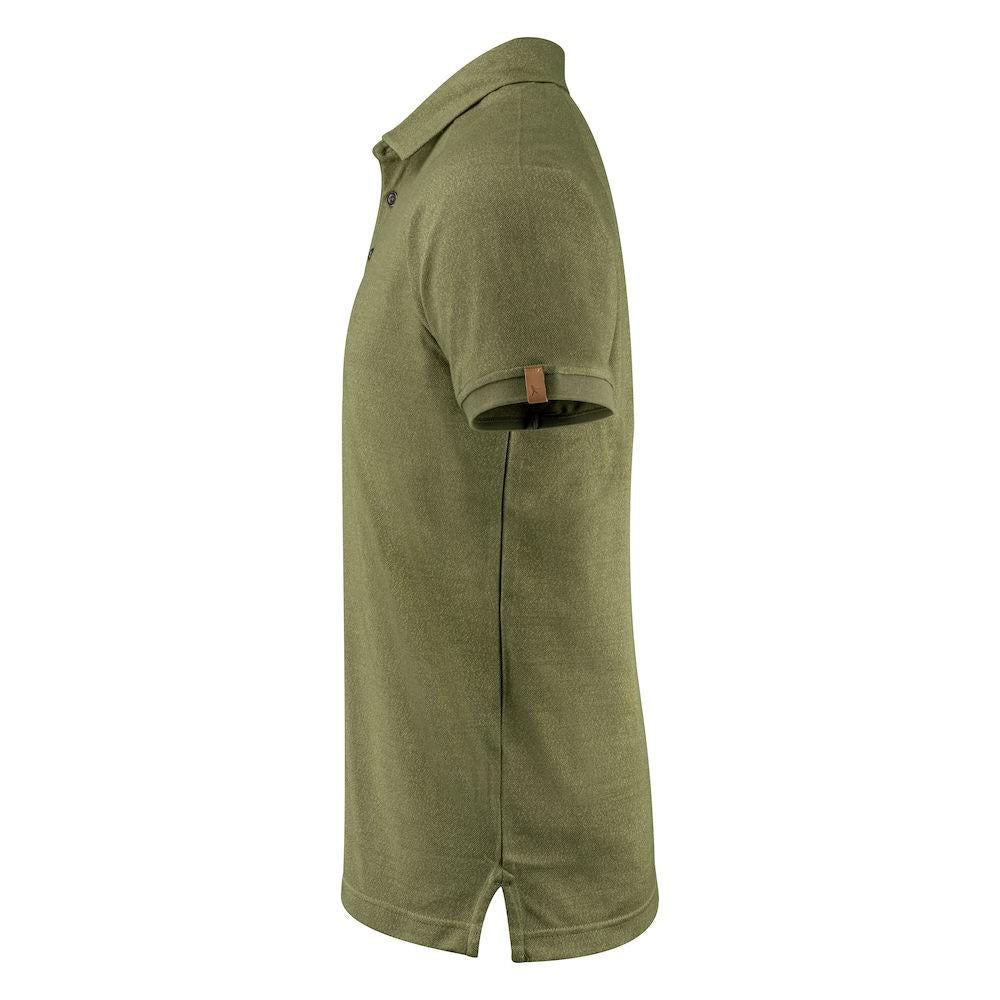 Moss Green - Side - James Harvest Mens Brookings Modern Polo Shirt