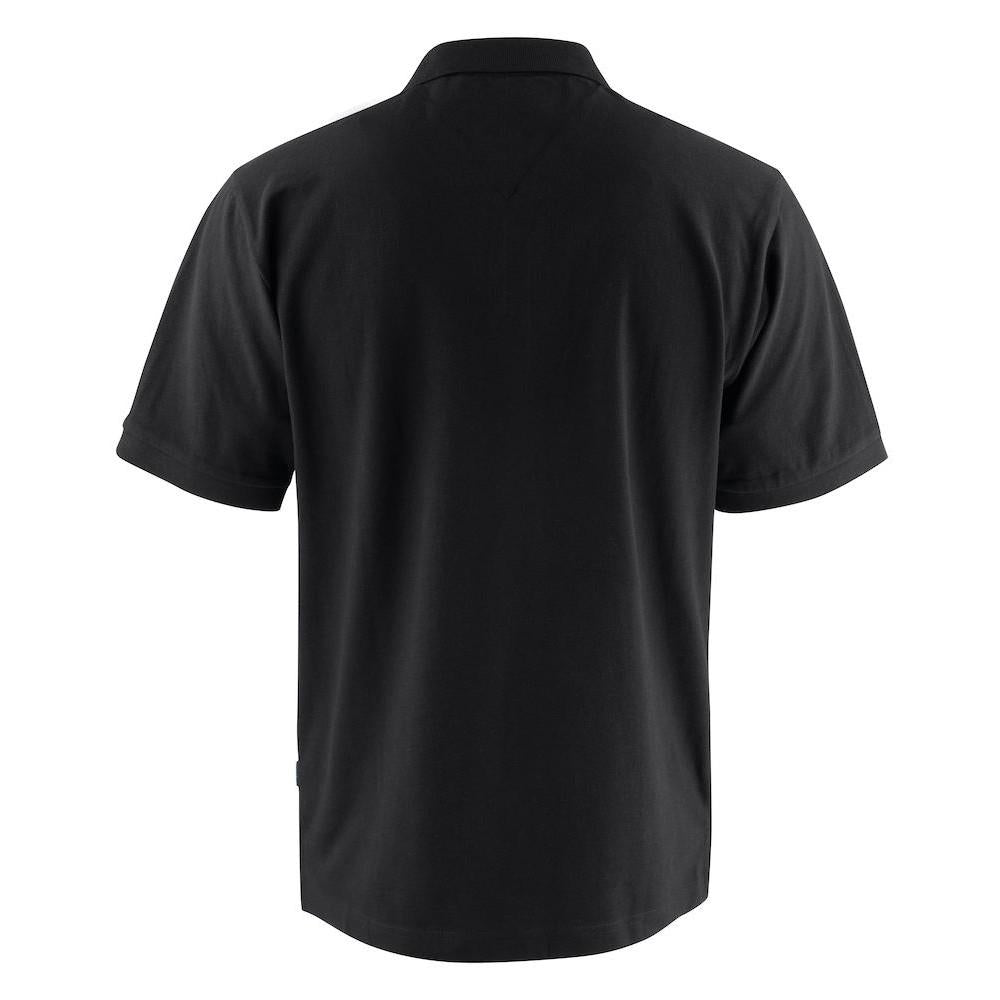 Black - Back - Harvest Mens Neptune Polo Shirt