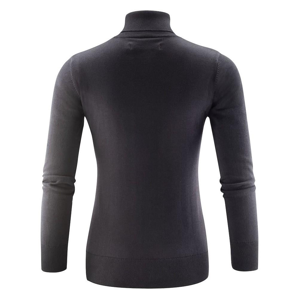 Black - Back - Harvest Womens-Ladies Ashland Turtle Neck Pullover