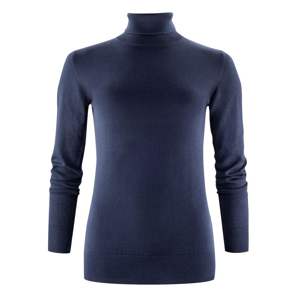 Navy - Front - Harvest Womens-Ladies Ashland Turtle Neck Pullover