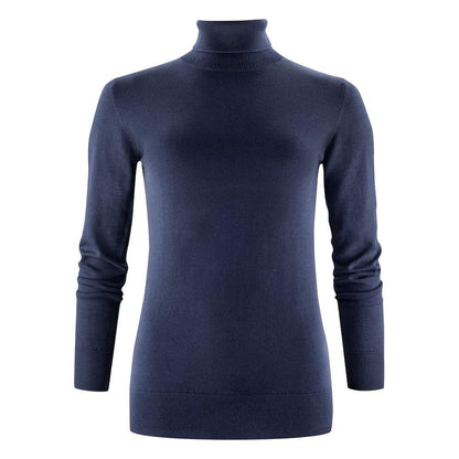 Navy - Front - Harvest Womens-Ladies Ashland Turtle Neck Pullover