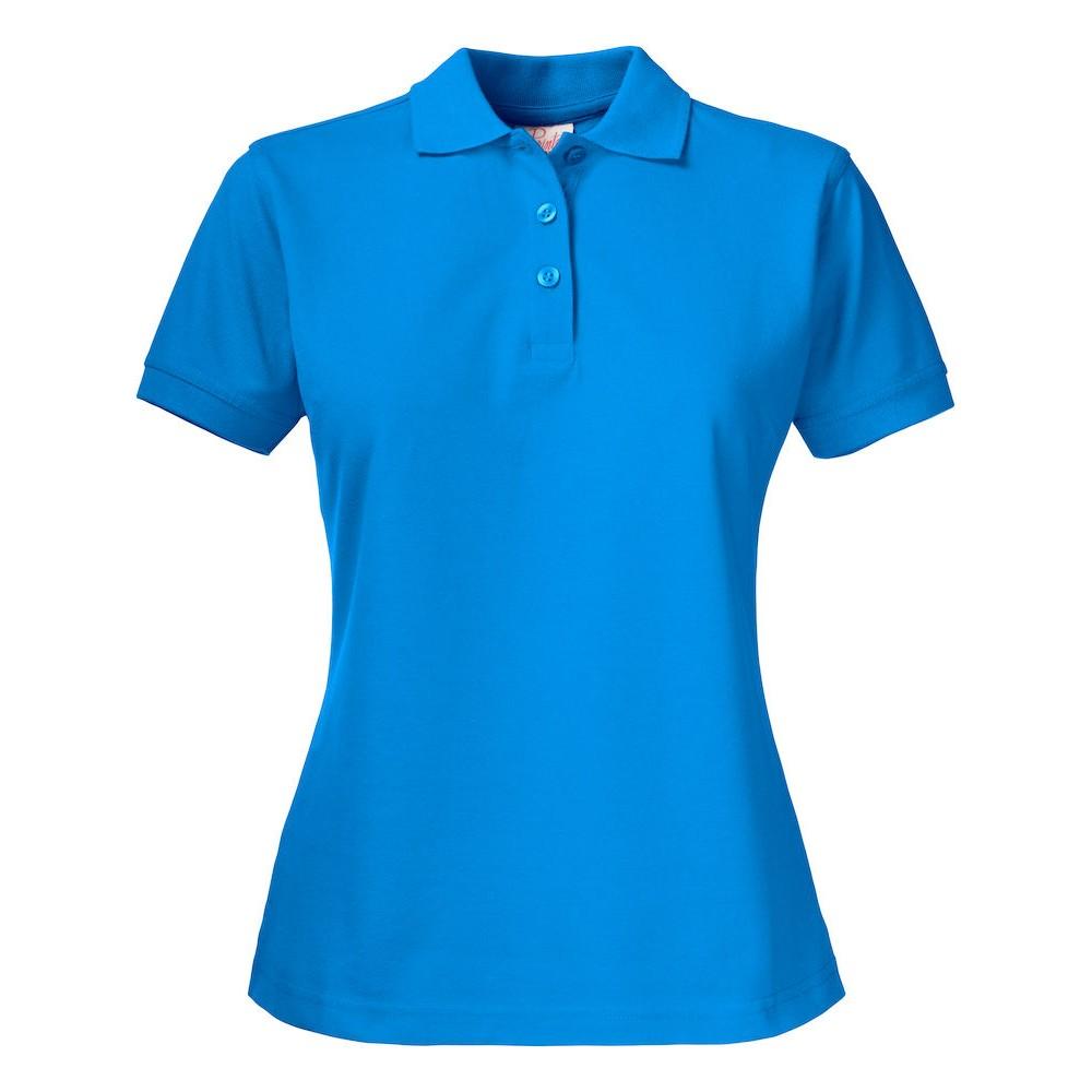 Ocean Blue - Front - Printer Womens-Ladies Surf Pro Polo Shirt