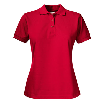 Red - Back - Printer Womens-Ladies Surf Pro Polo Shirt