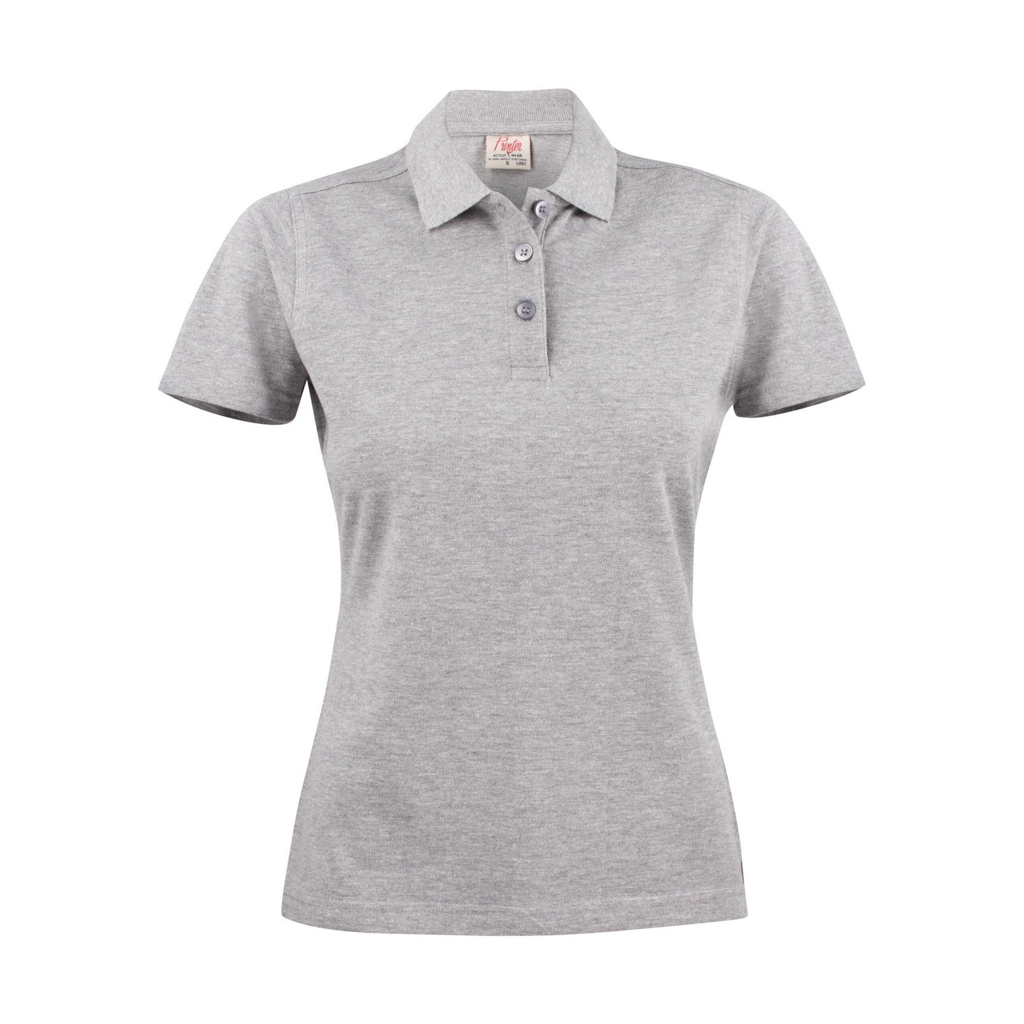 Grey Melange - Front - Printer Womens-Ladies Surf Polo Shirt