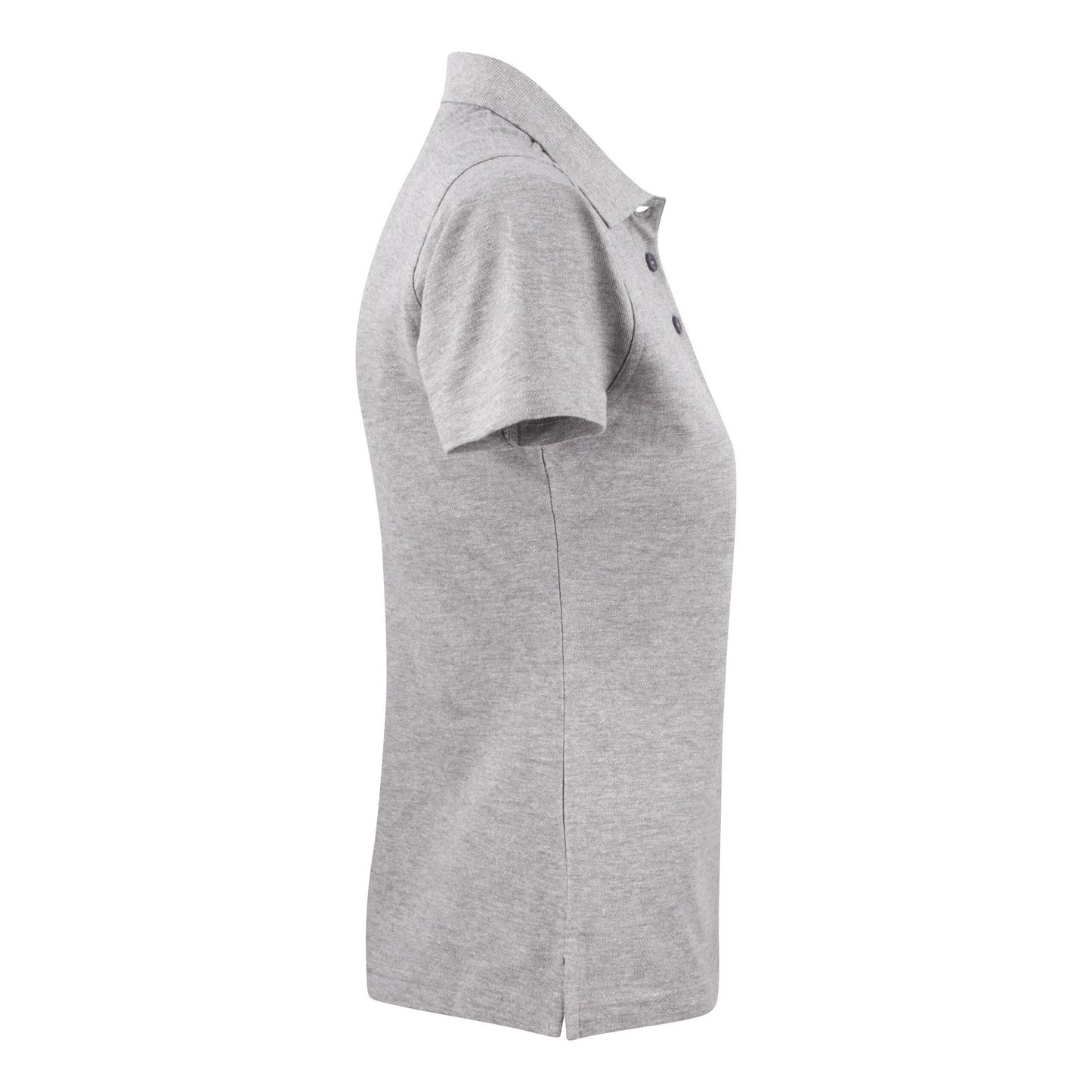 Grey Melange - Side - Printer Womens-Ladies Surf Polo Shirt