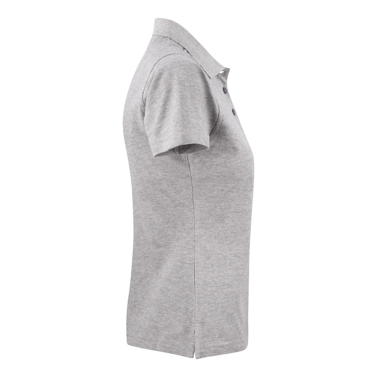 Grey Melange - Side - Printer Womens-Ladies Surf Polo Shirt