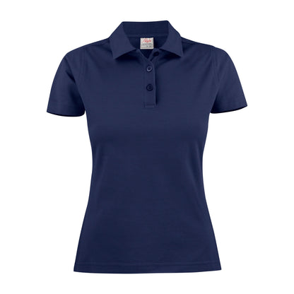 Navy - Front - Printer Womens-Ladies Surf Polo Shirt