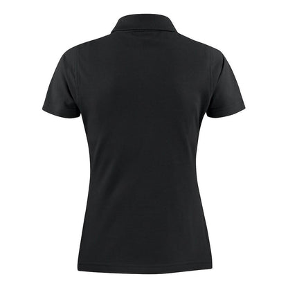 Black - Back - Printer Womens-Ladies Surf Polo Shirt