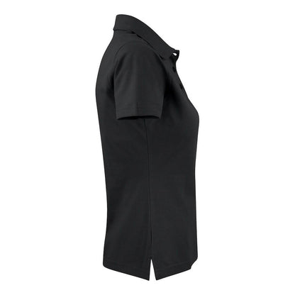 Black - Side - Printer Womens-Ladies Surf Polo Shirt