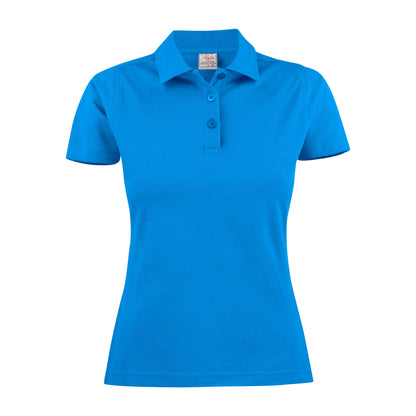 Ocean Blue - Front - Printer Womens-Ladies Surf Polo Shirt