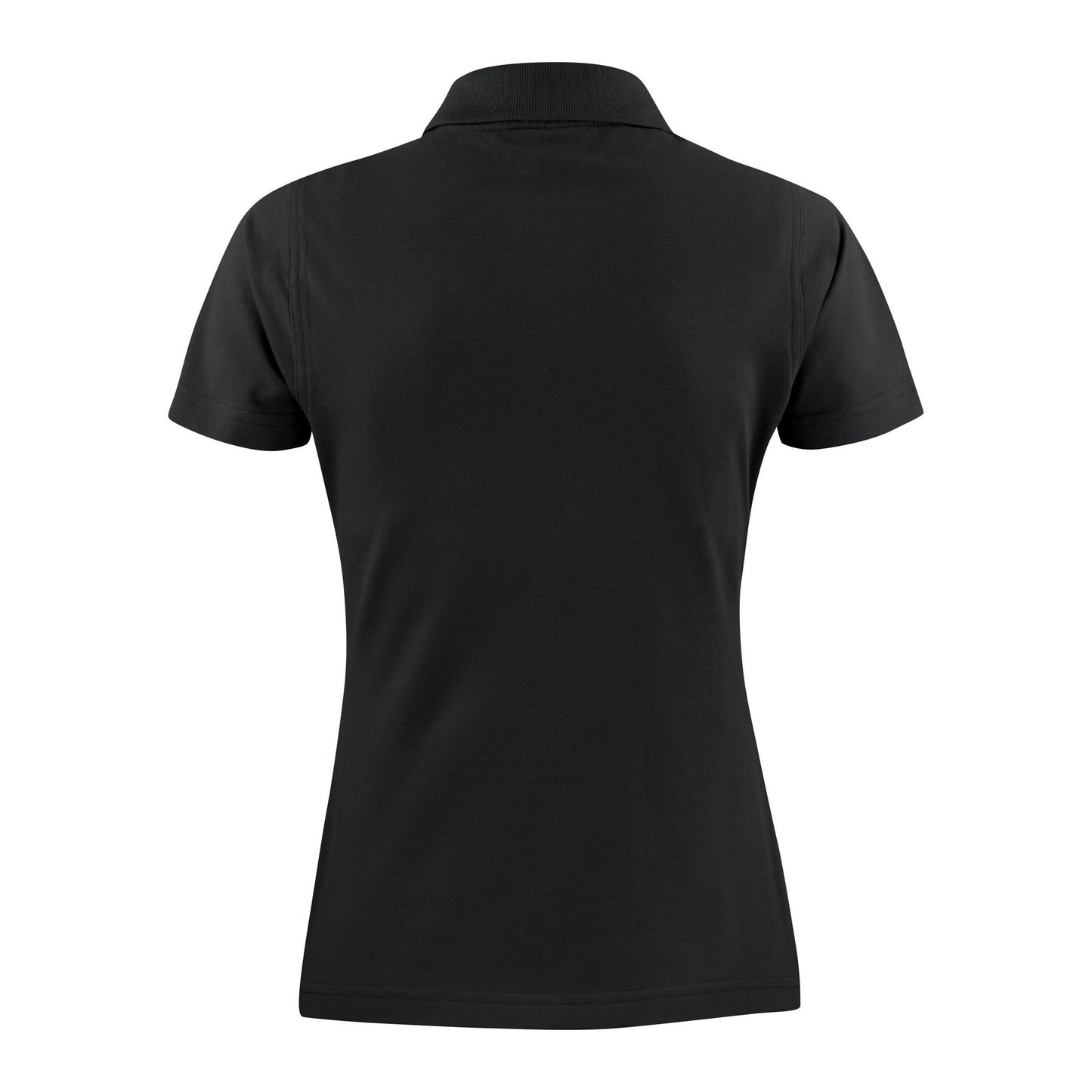 Black - Back - Printer Womens-Ladies Surf Polo Shirt