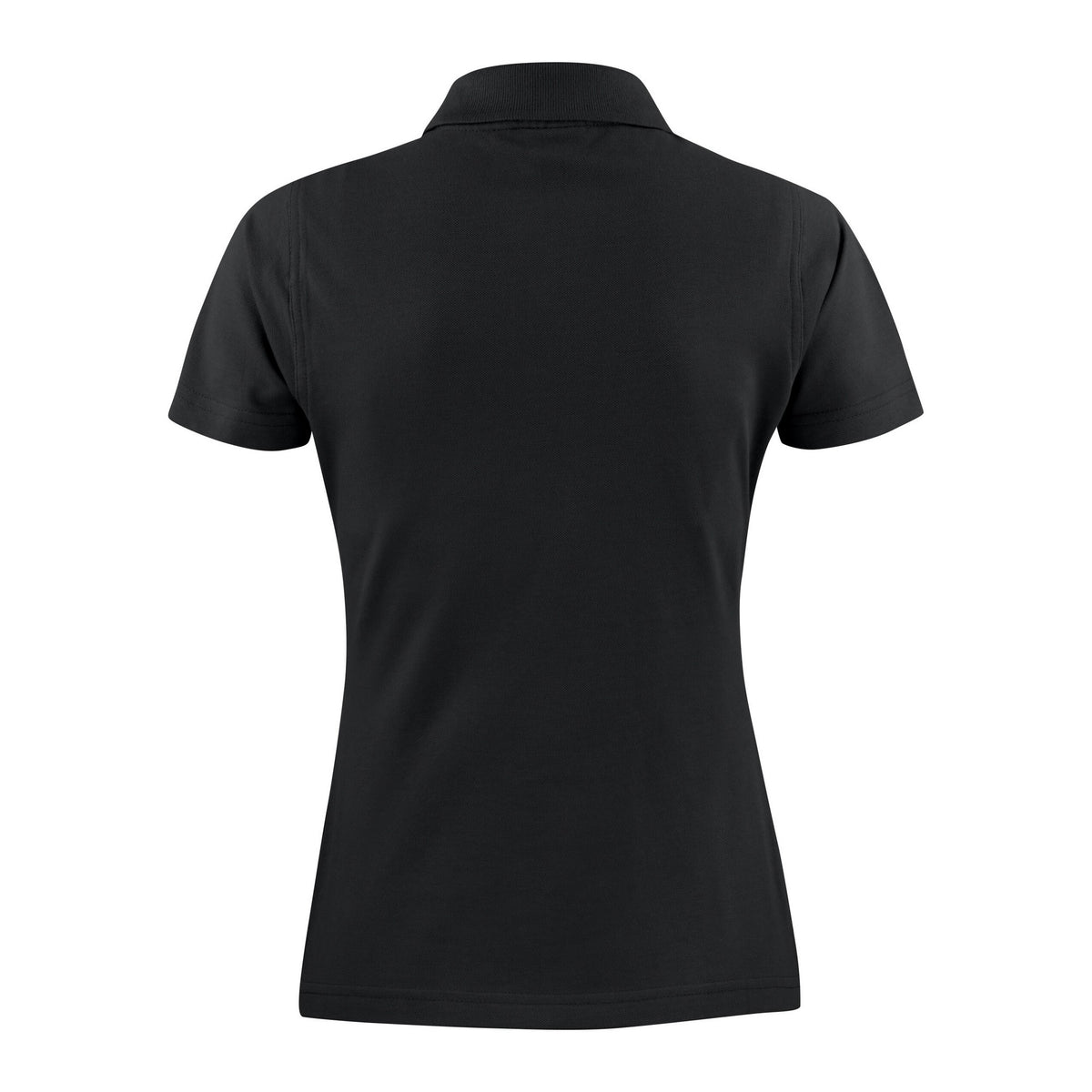 Black - Back - Printer Womens-Ladies Surf Polo Shirt