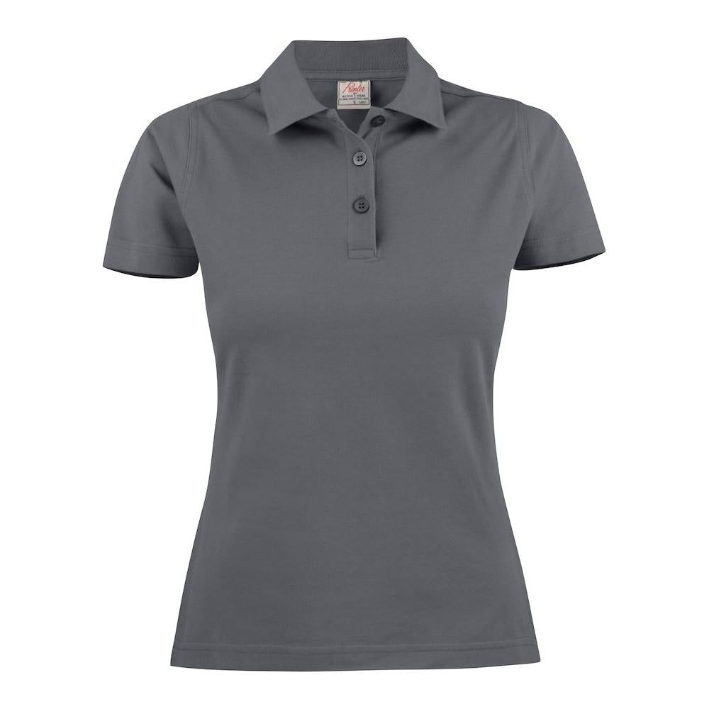 Steel Grey - Front - Printer Womens-Ladies Surf Polo Shirt