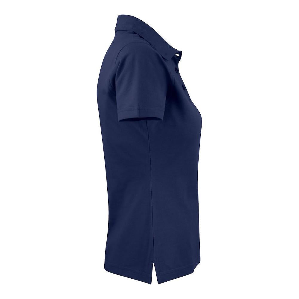 Navy - Side - Printer Womens-Ladies Surf Polo Shirt