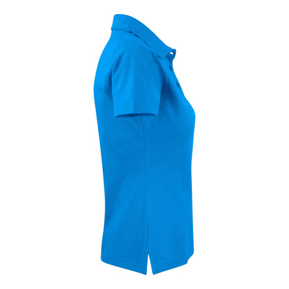 Ocean Blue - Side - Printer Womens-Ladies Surf Polo Shirt
