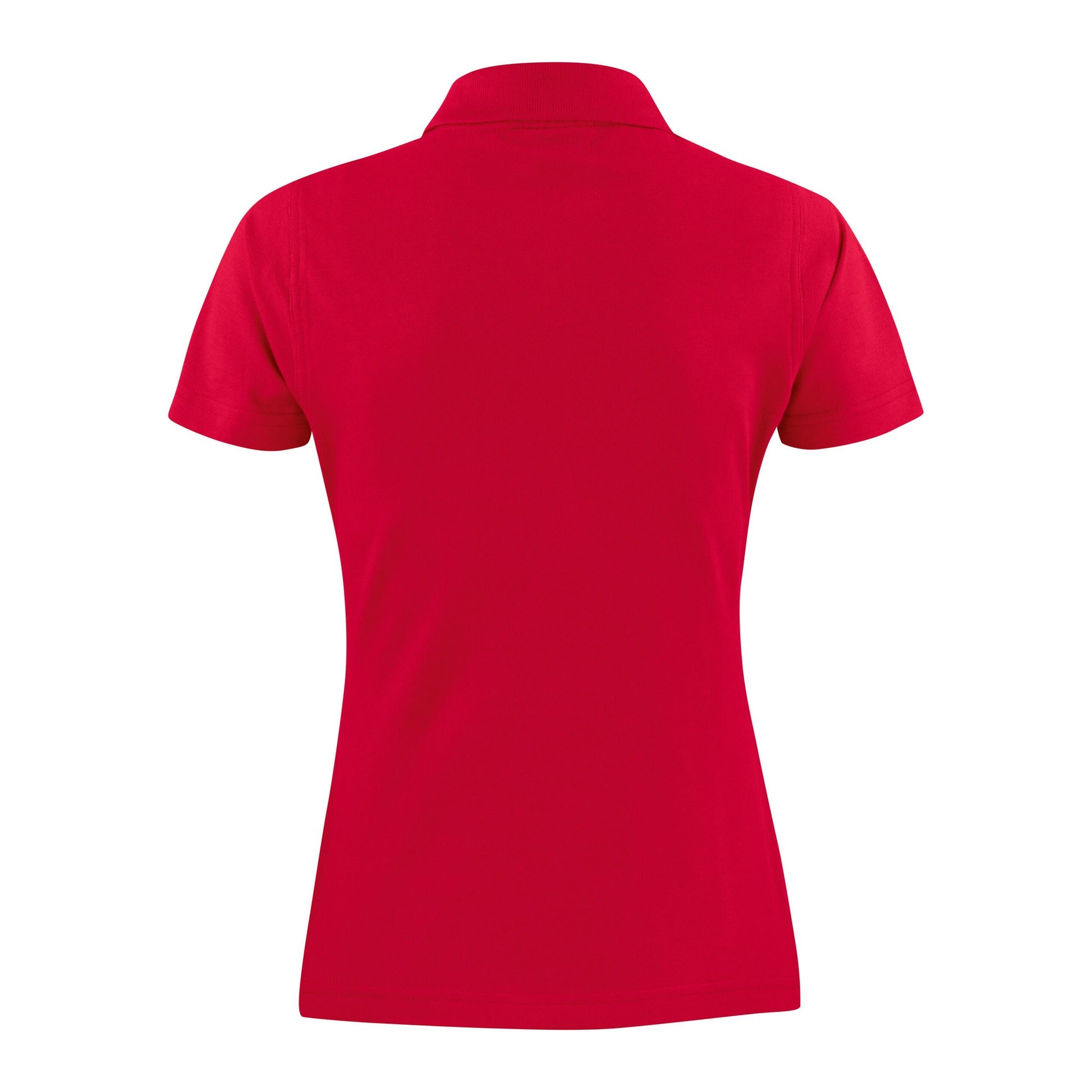 Red - Back - Printer Womens-Ladies Surf Polo Shirt