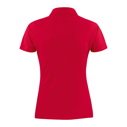 Red - Back - Printer Womens-Ladies Surf Polo Shirt