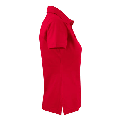Red - Side - Printer Womens-Ladies Surf Polo Shirt