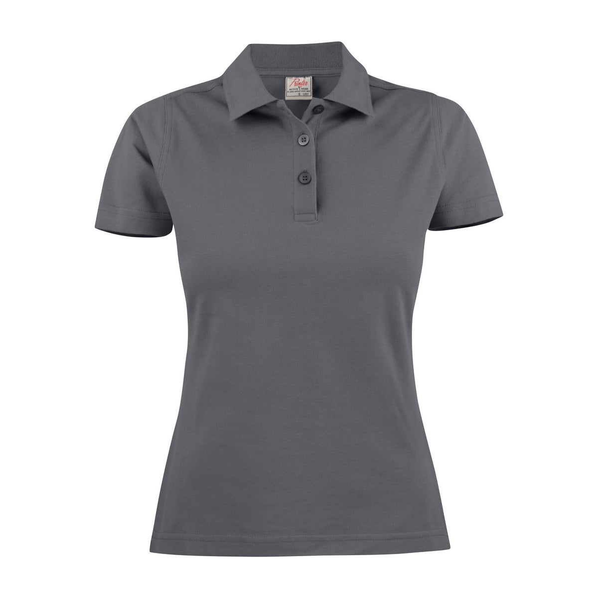 Steel Grey - Front - Printer Womens-Ladies Surf Polo Shirt