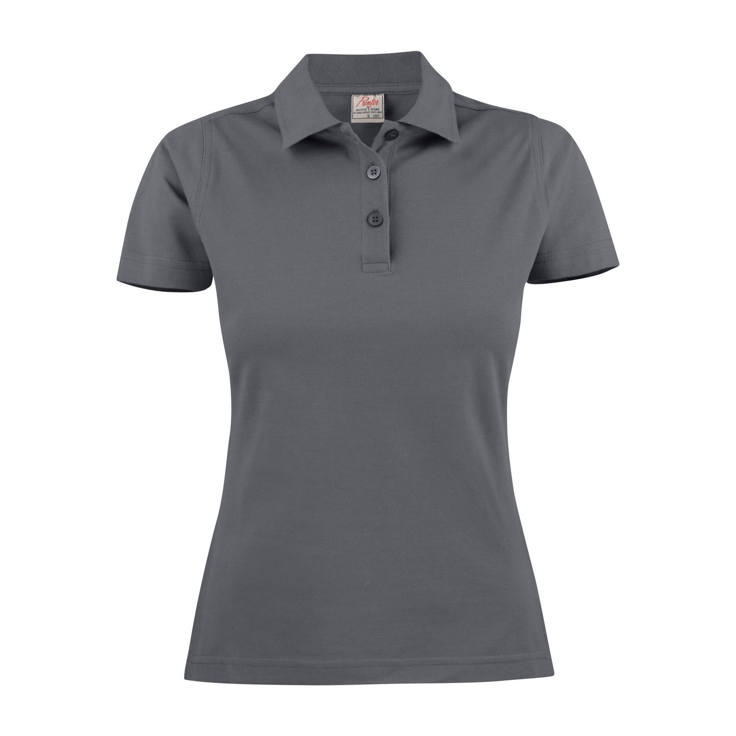 Steel Grey - Front - Printer Womens-Ladies Surf Polo Shirt