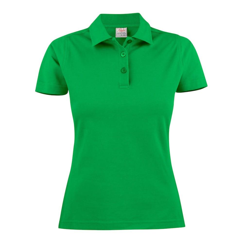 Fresh Green - Front - Printer Womens-Ladies Surf Polo Shirt
