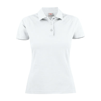 White - Front - Printer Womens-Ladies Surf Polo Shirt