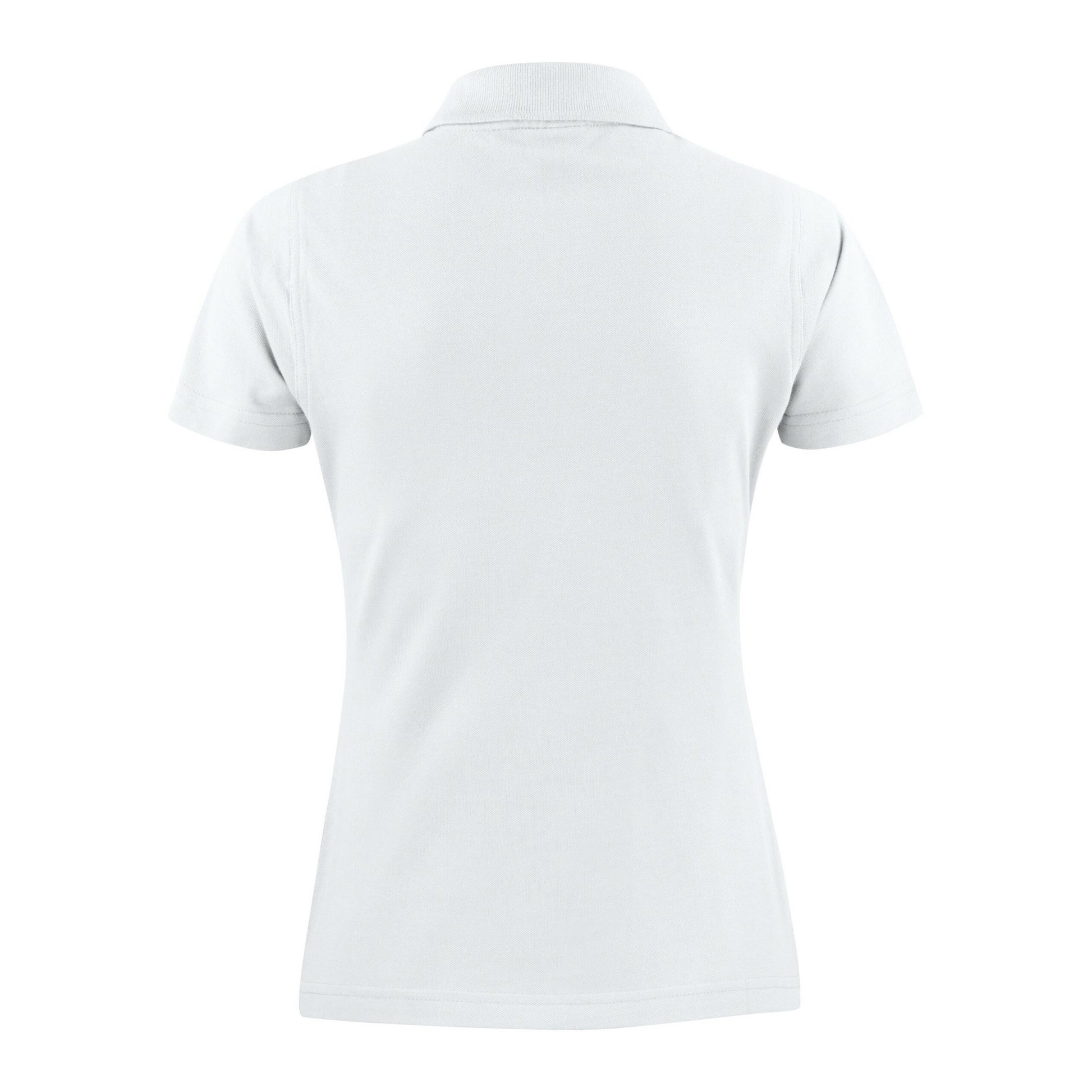White - Back - Printer Womens-Ladies Surf Polo Shirt