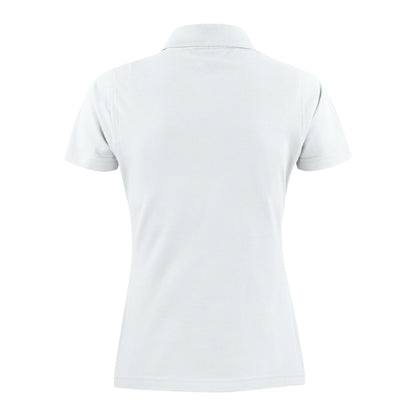 White - Back - Printer Womens-Ladies Surf Polo Shirt