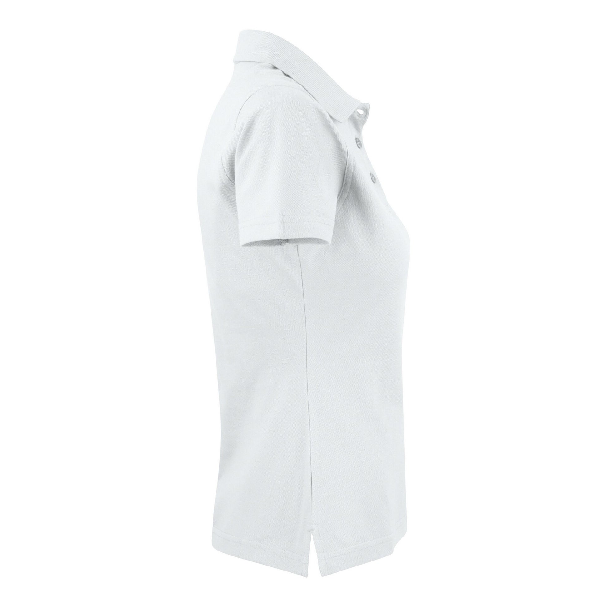 White - Side - Printer Womens-Ladies Surf Polo Shirt