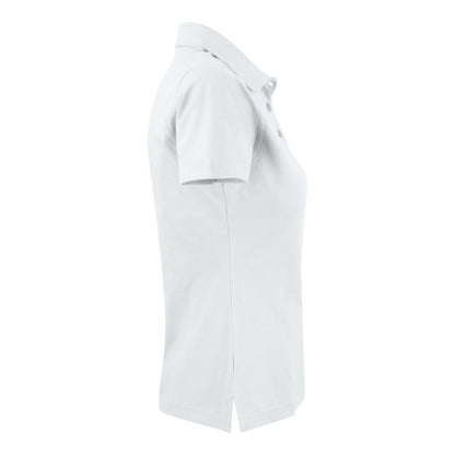White - Side - Printer Womens-Ladies Surf Polo Shirt