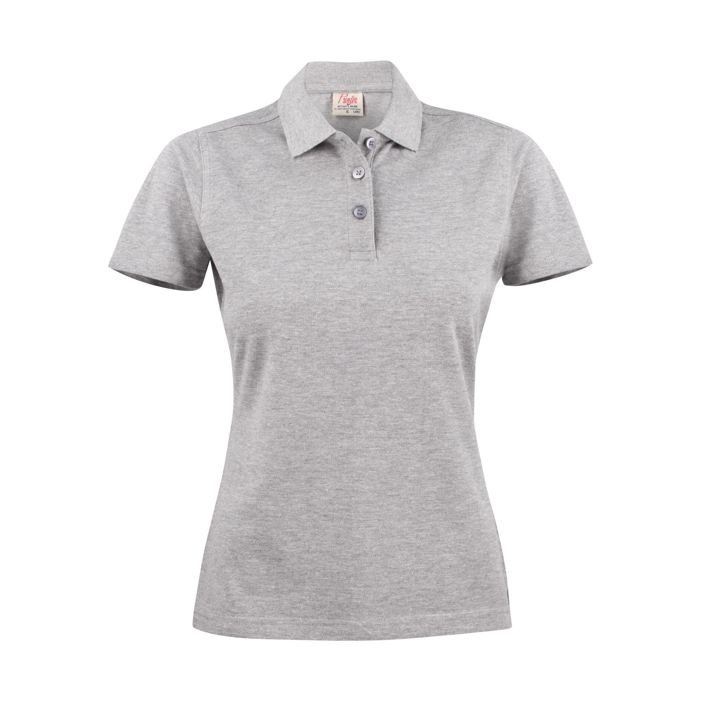 Grey - Front - Printer Womens-Ladies Surf Polo Shirt