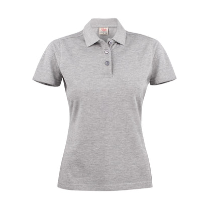 Grey - Front - Printer Womens-Ladies Surf Polo Shirt