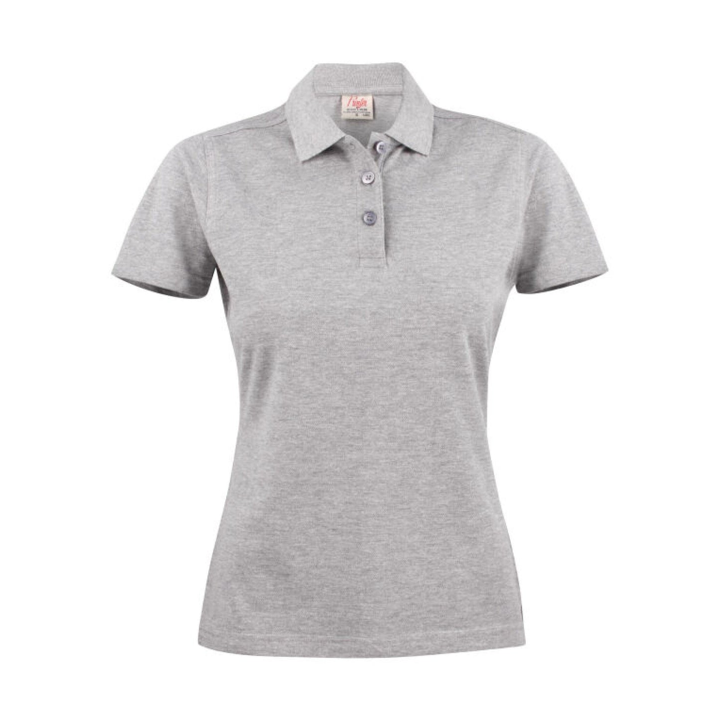 Grey - Back - Printer Womens-Ladies Surf Polo Shirt