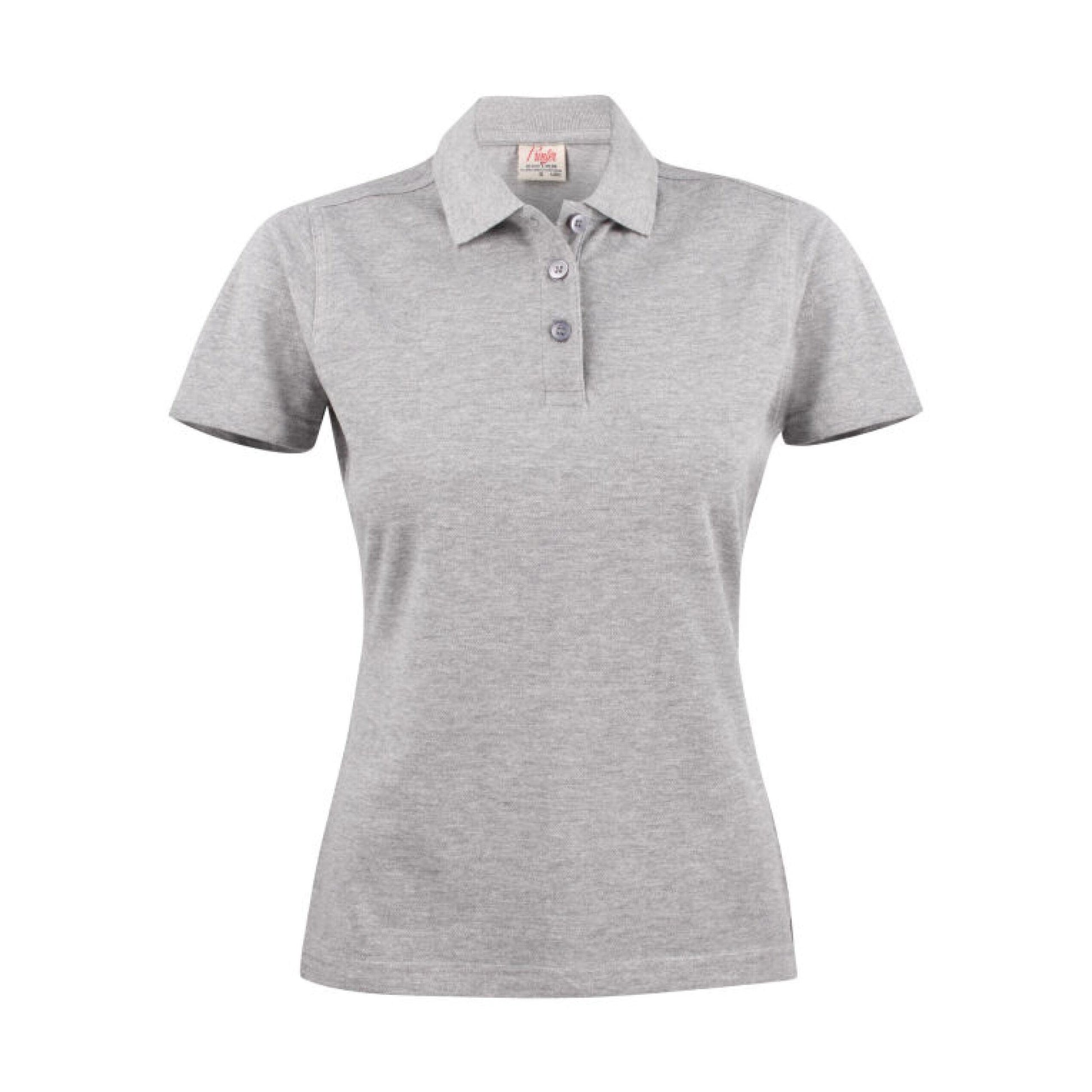 Grey - Back - Printer Womens-Ladies Surf Polo Shirt