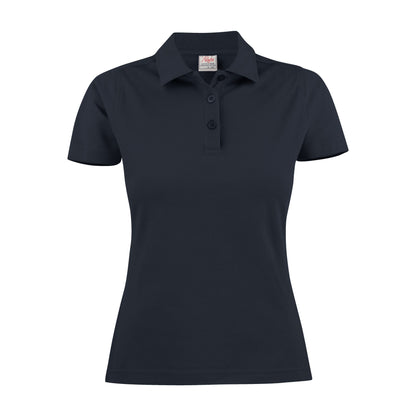 Dark Navy - Front - Printer Womens-Ladies Surf Polo Shirt