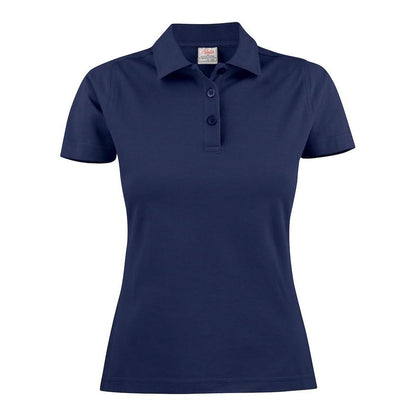 Navy - Front - Printer Womens-Ladies Surf Polo Shirt