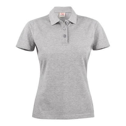 Grey Melange - Front - Printer Womens-Ladies Surf Polo Shirt