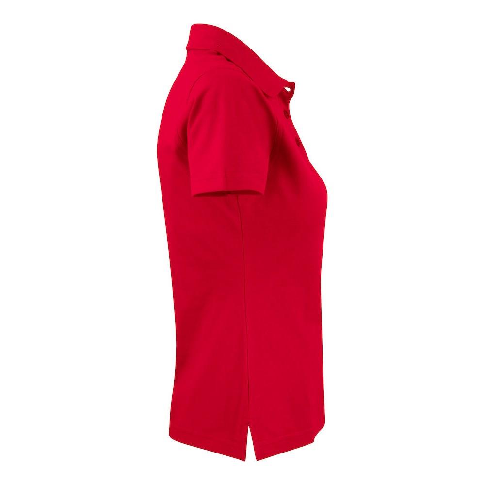 Red - Side - Printer Womens-Ladies Surf Polo Shirt