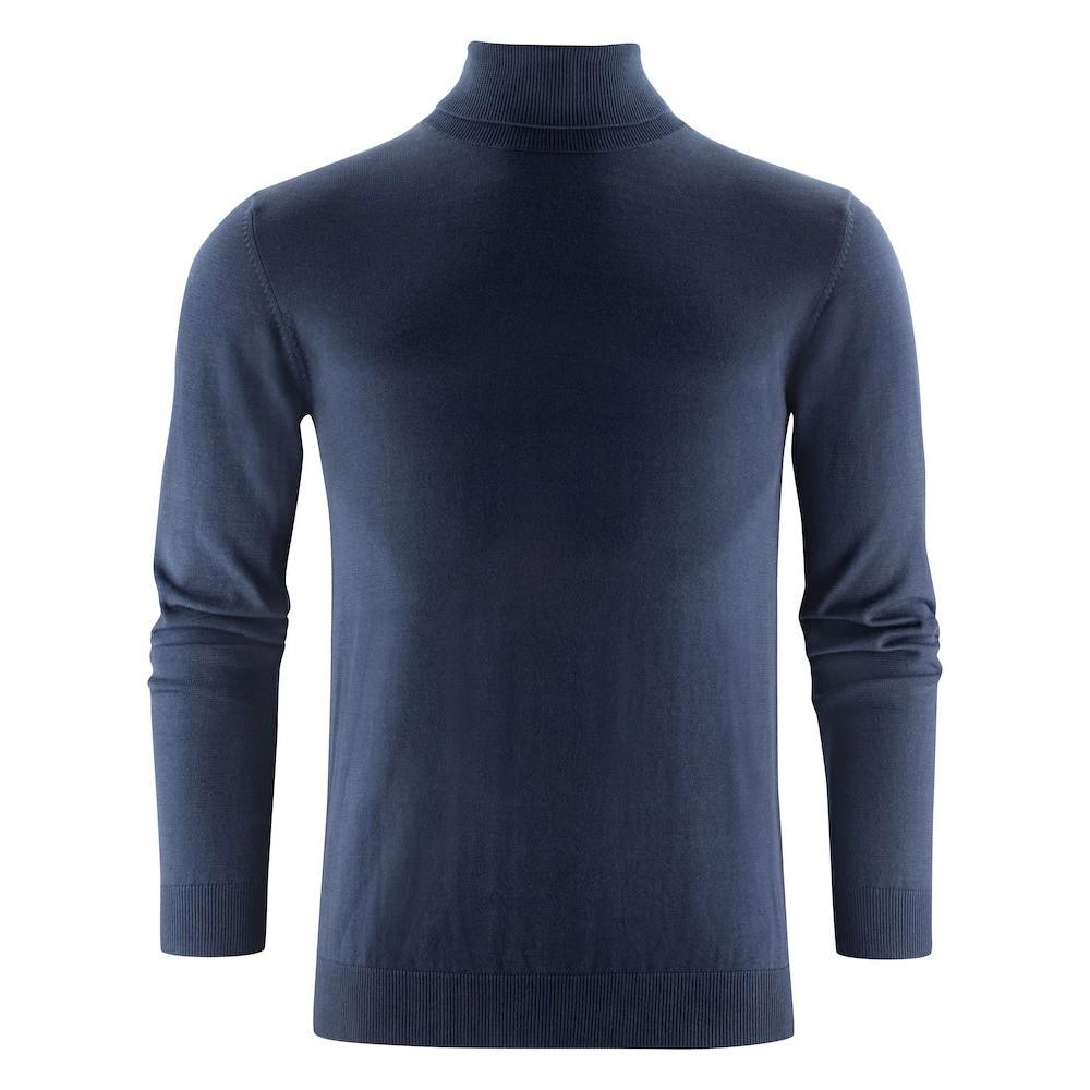 Navy - Front - James Harvest Mens Ashland Turtle Neck Pullover