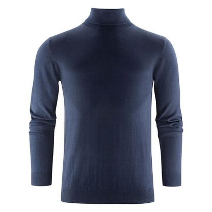 Navy - Front - James Harvest Mens Ashland Turtle Neck Pullover