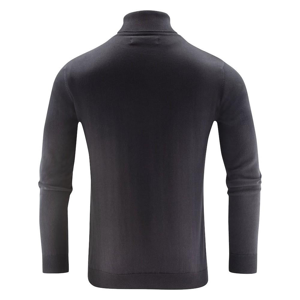 Black - Back - James Harvest Mens Ashland Turtle Neck Pullover