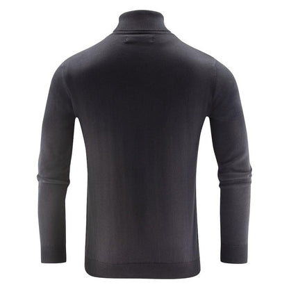 Black - Back - James Harvest Mens Ashland Turtle Neck Pullover